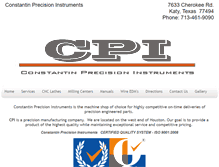 Tablet Screenshot of cpiprecision.com